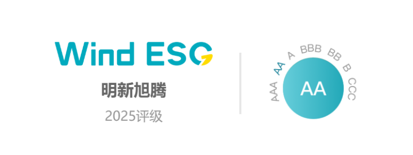 明新旭腾Wind ESG评级三连升！最近AA评级居于行业前3.56%